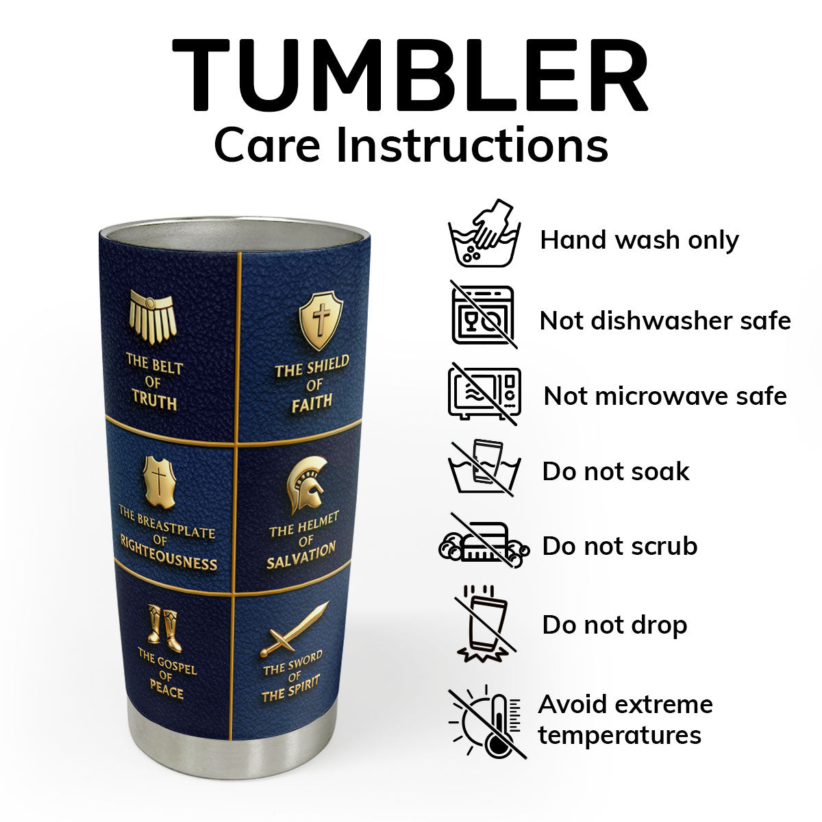 Armor Of God | Personalized Stainless Steel Tumbler