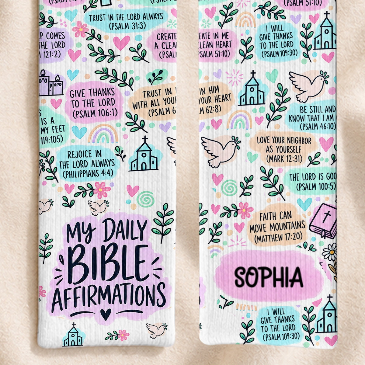 My Daily Bible Affirmations, Gift For Women | Personalized Scarf