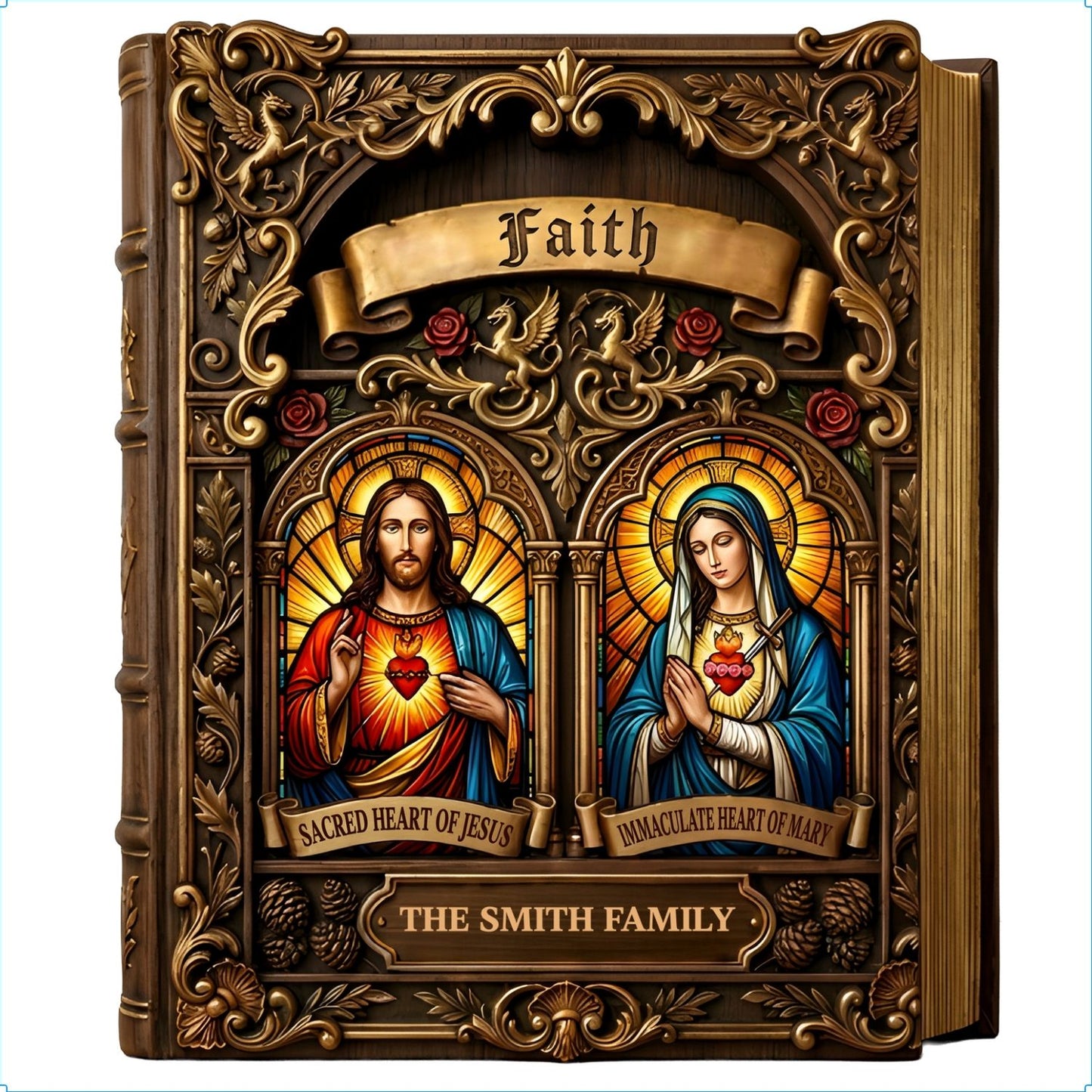 Sacred Grace - Personalized Wooden Door Sign