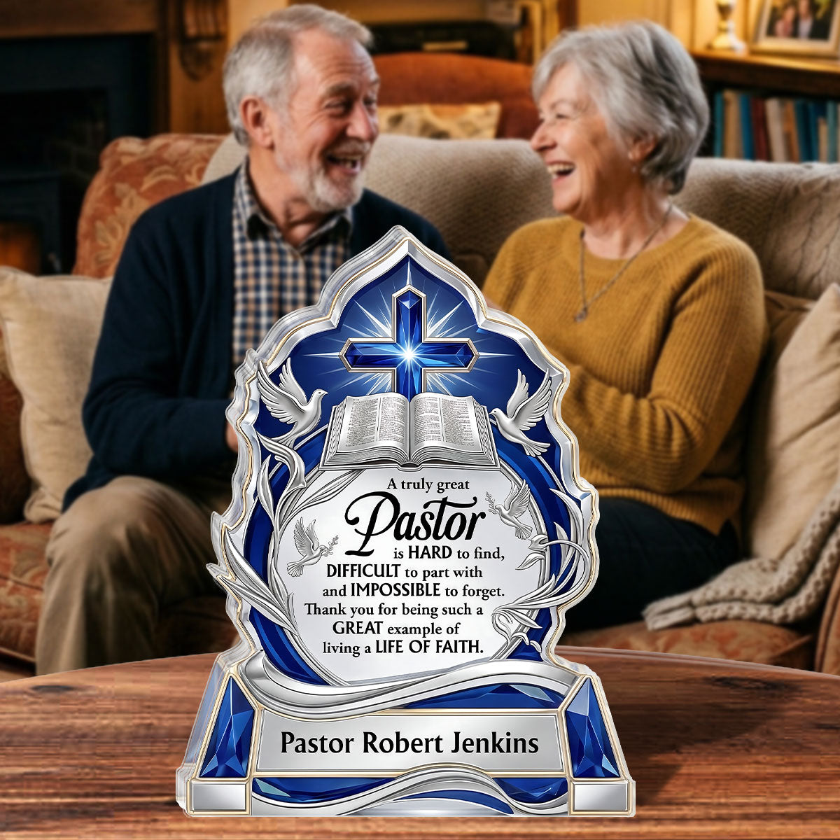 A Truly Great Pastor | Personalized Custom Shaped Acrylic Plaque