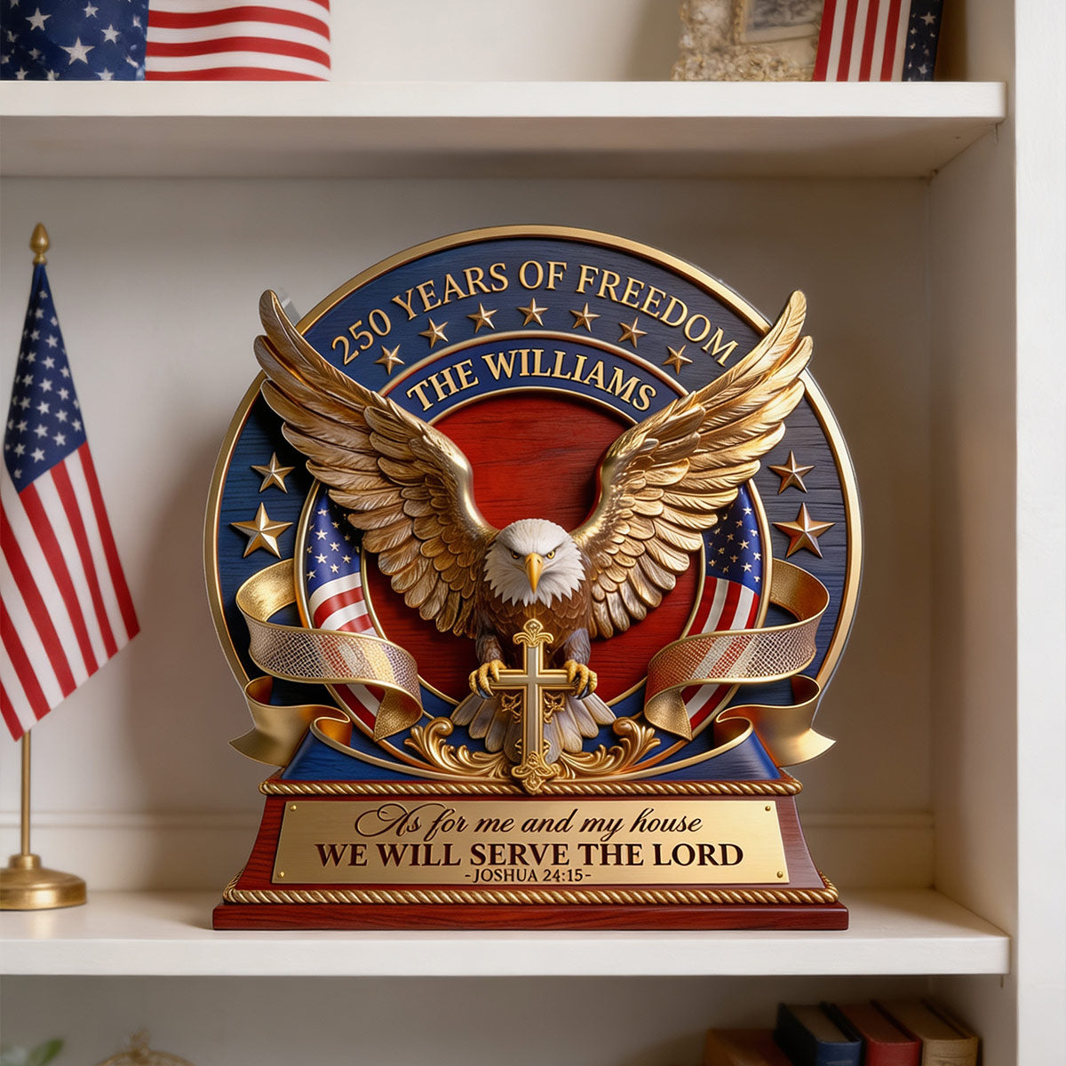 We Will Serve The Lord - Personalized Custom Shaped Acrylic Plaque