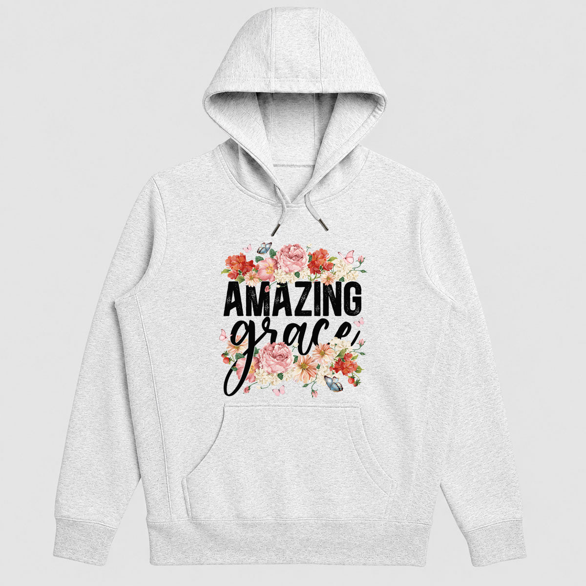 Amazing Grace, Christian Faith Hoodie for Women | 2D Unisex Hoodie