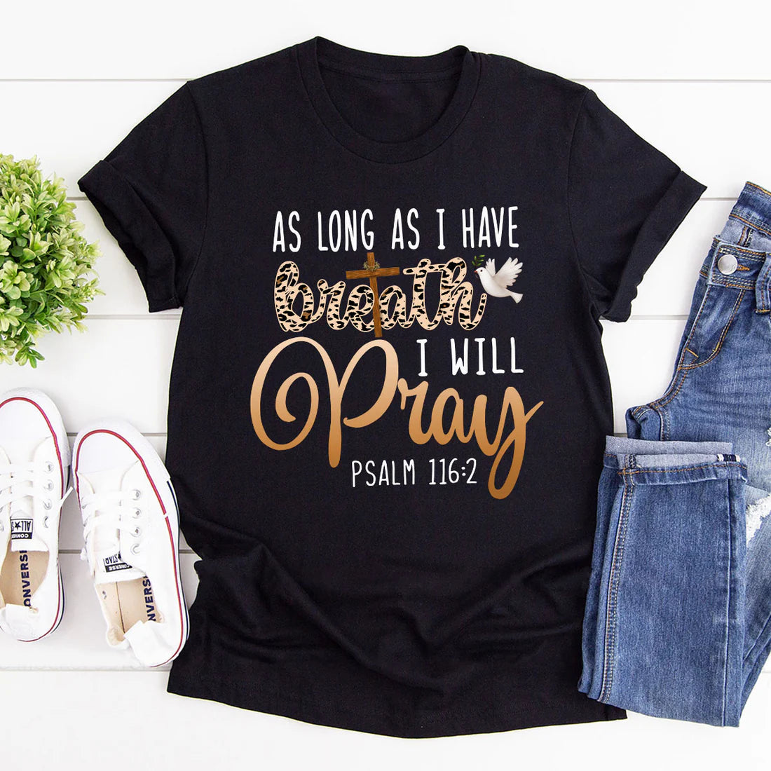 As Long As I Have Breath, I Will Pray | 2D Unisex T-shirt