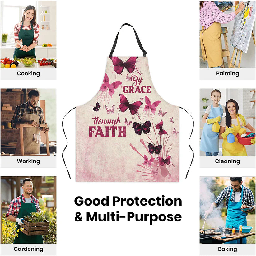 By Grace Through Faith - Apron With Neck Strap