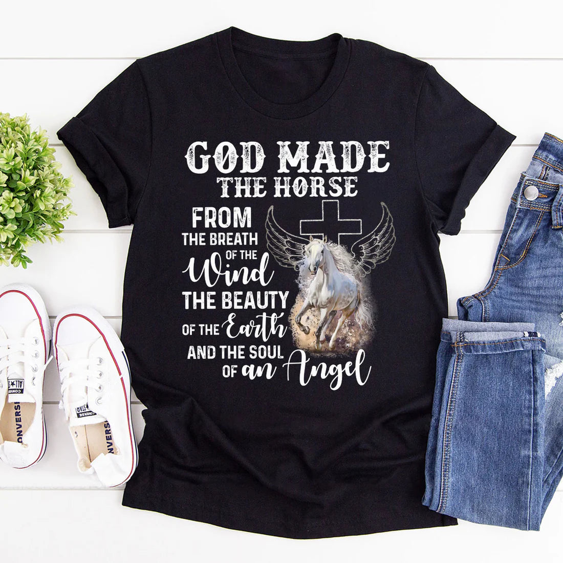 God Made The Horse From The Breath Of The Wind | 2D Unisex T-shirt