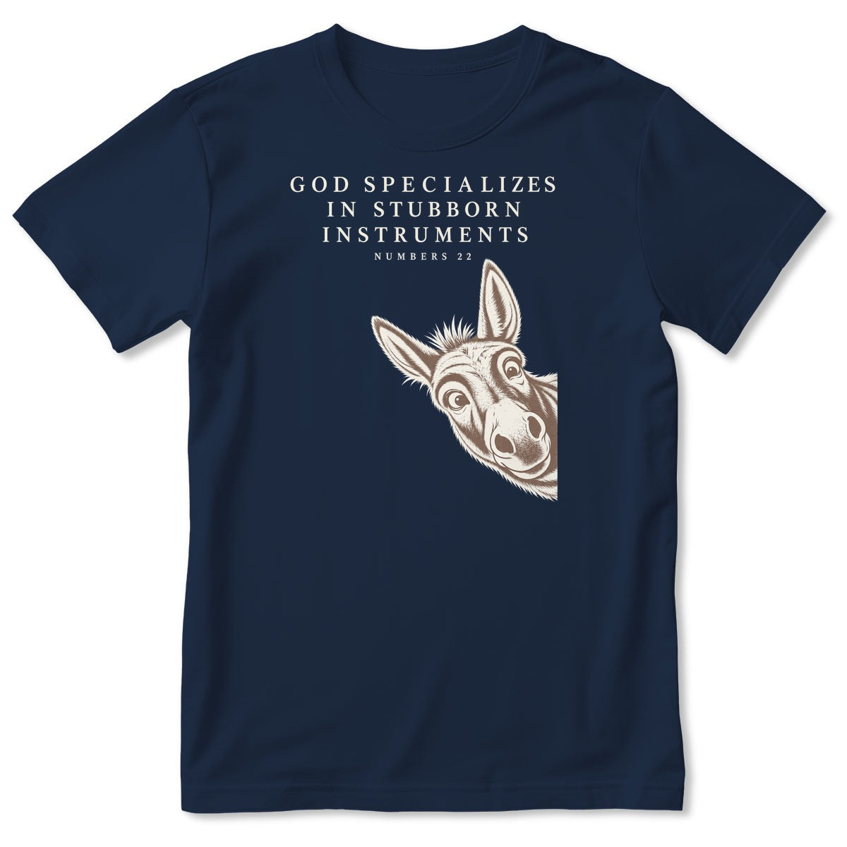 God Specializes In Stubborn Instruments Numbers 22 Donkey, Gift For Christian Bible Humor Lovers - 2D Unisex T-shirt