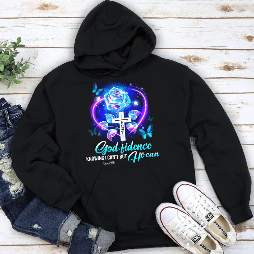 Godfidence Knowing I Can't But He Can | 2D Unisex Hoodie