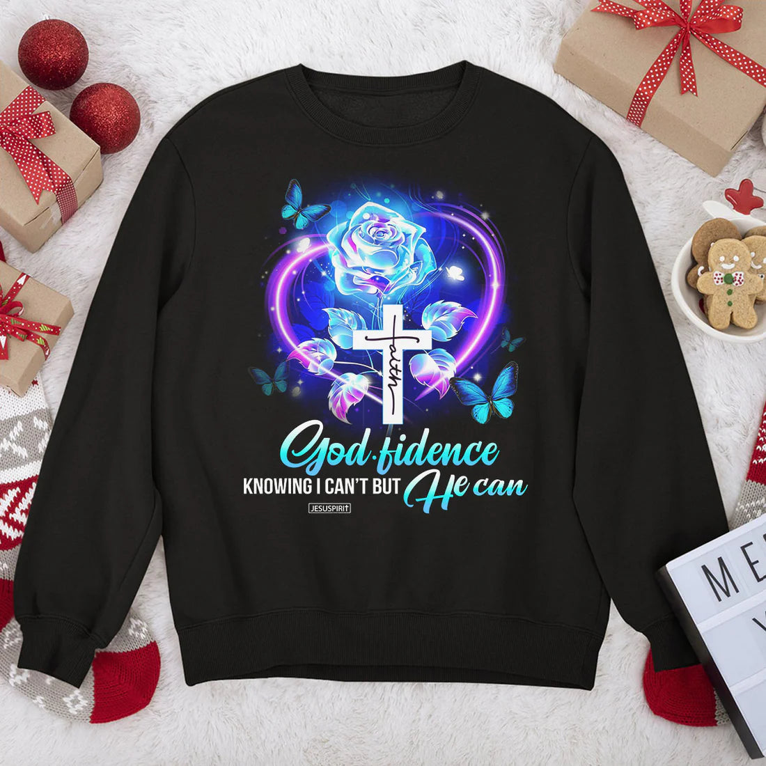 Godfidence Knowing I Can't But He Can | 2D Unisex Sweatshirt
