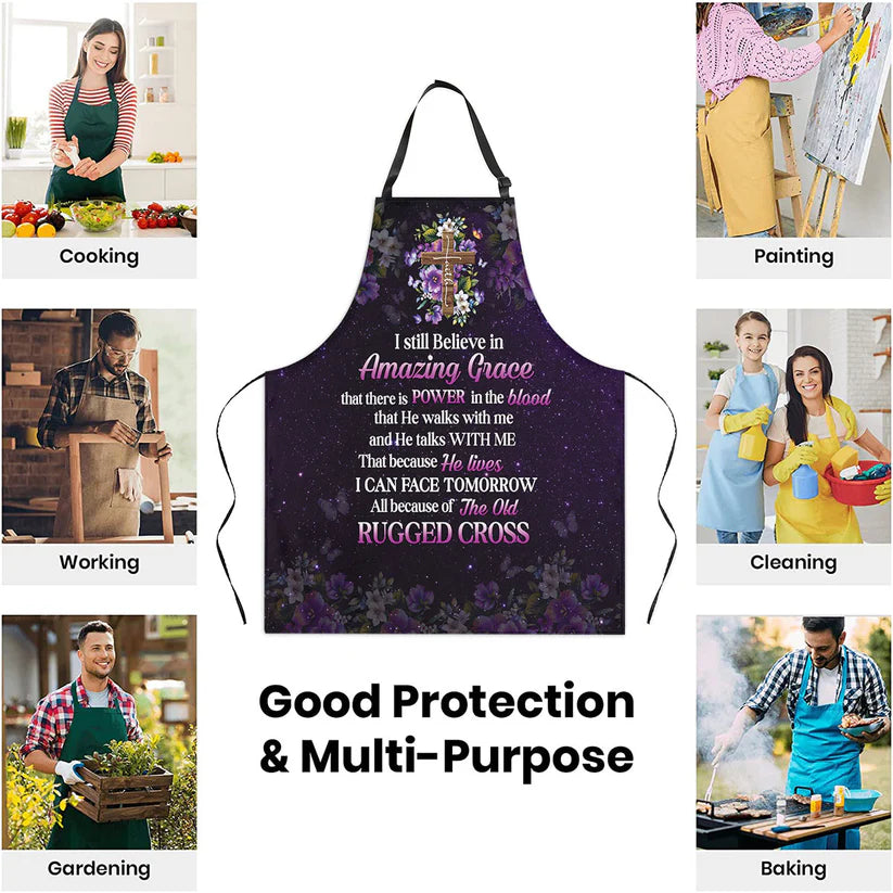 I Still Believe In Amazing Grace - Apron With Neck Strap