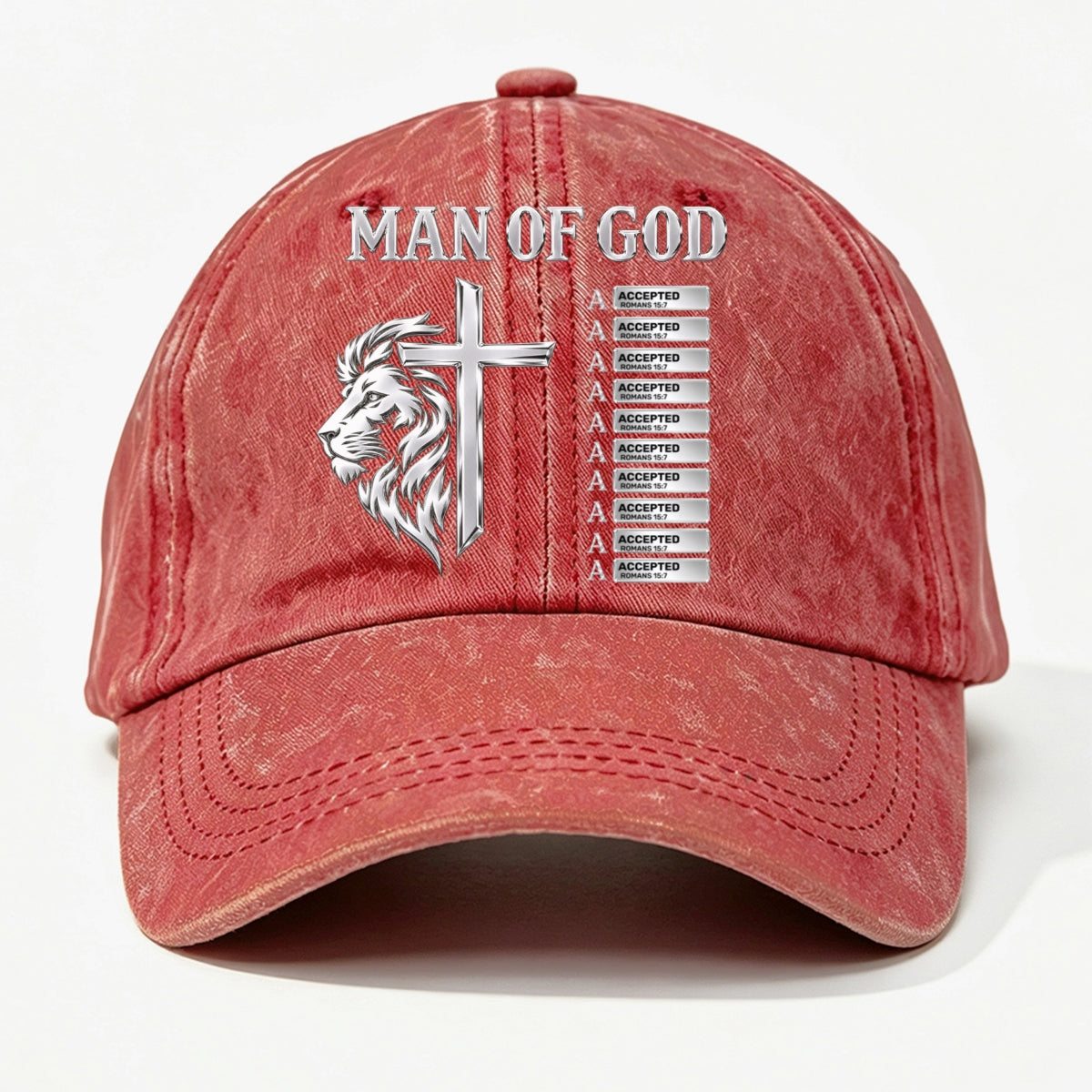 God Says, Gift For Man - Personalized Custom Vintage Washed Denim Cap