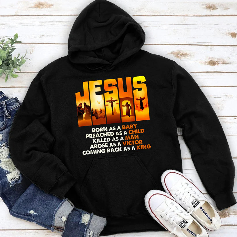 Jesus Born As A Baby | 2D Unisex Hoodie