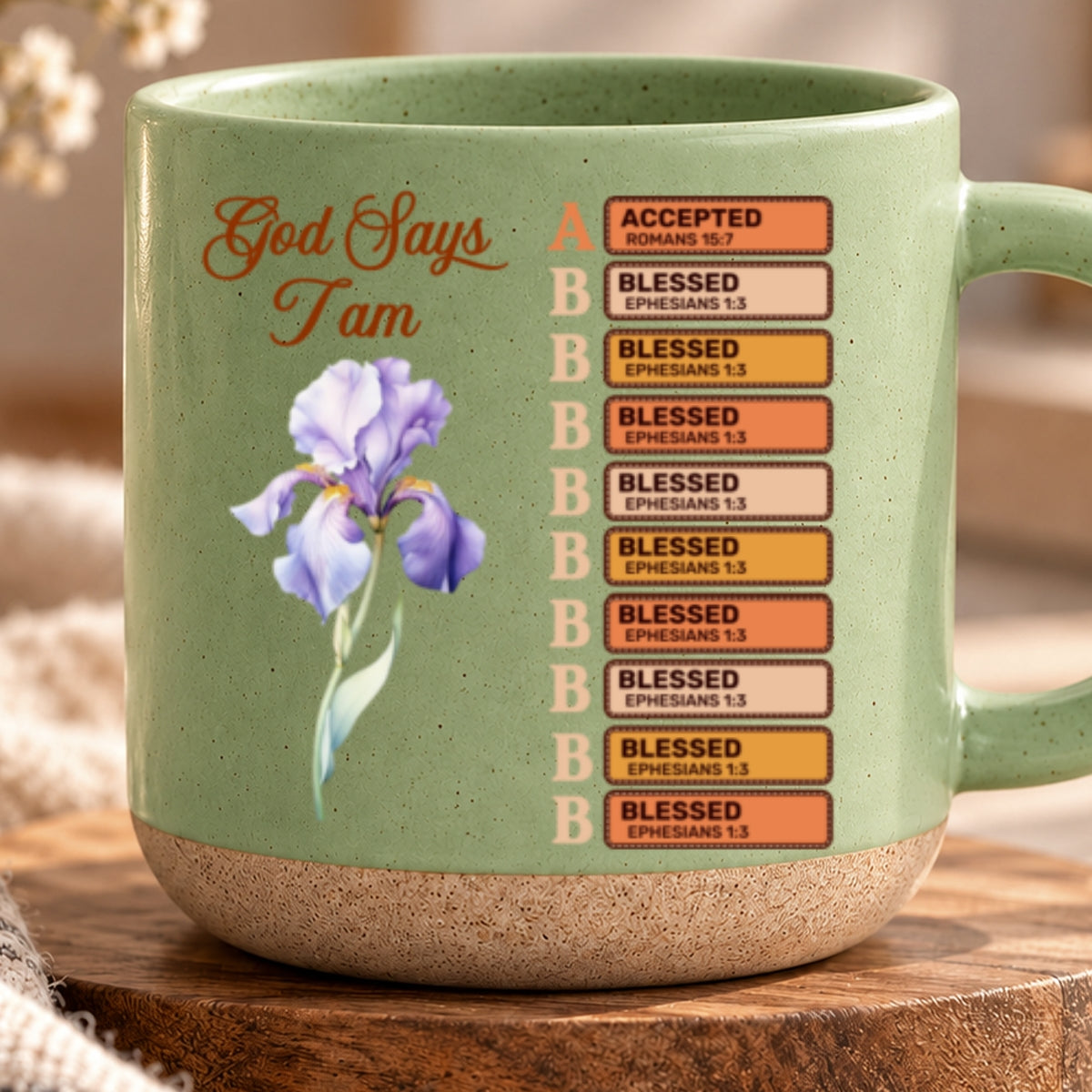 God Says I Am, Gift For Women | Personalized Pottery Mug