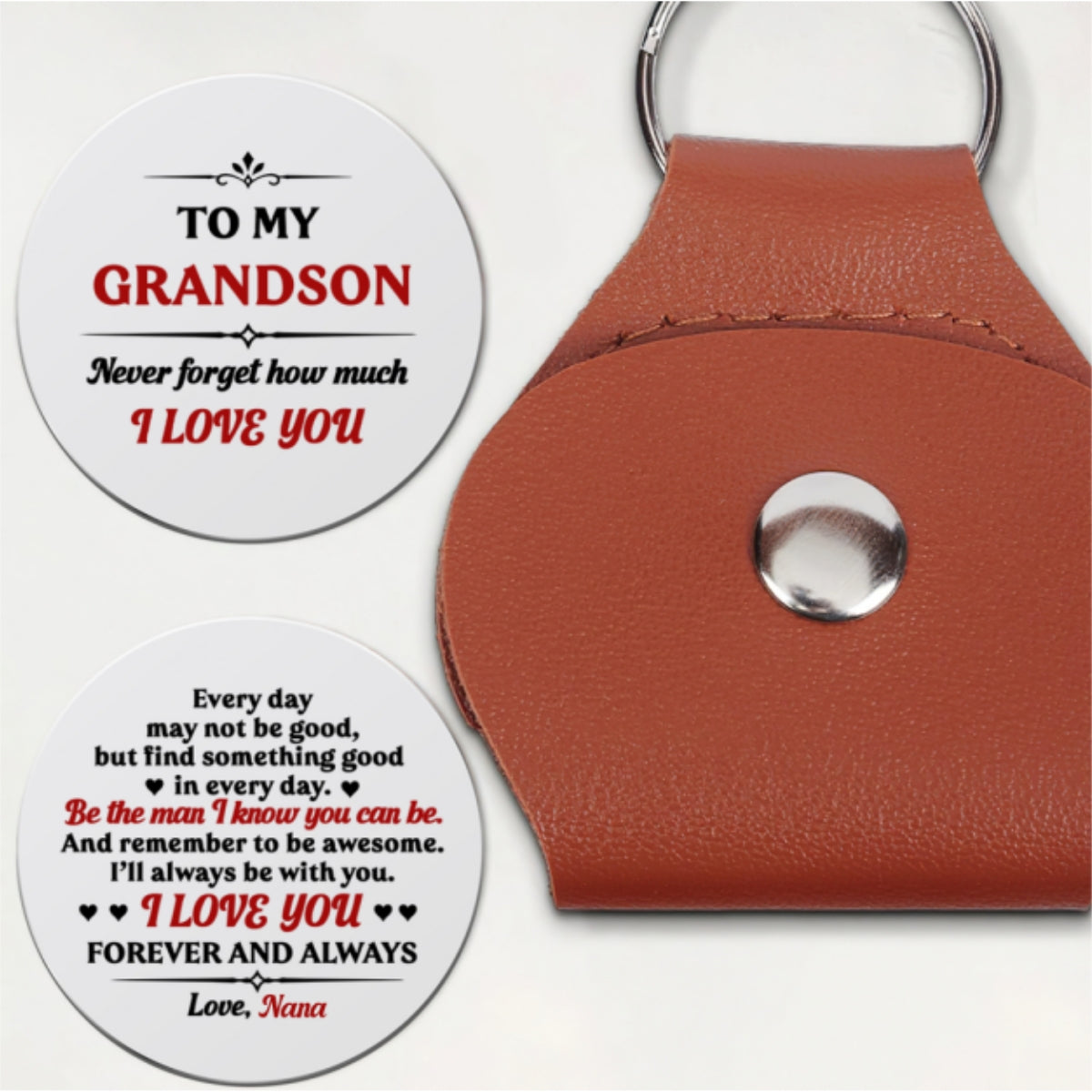 To My Son I Love You Forever And Always, Gift For Grandson - Personalized Pocket Hug