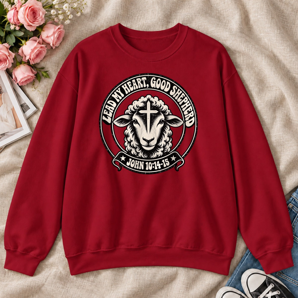 Lead My Heart Good Shepherd, Gift For Christian Pastor - 2D Unisex Sweatshirt