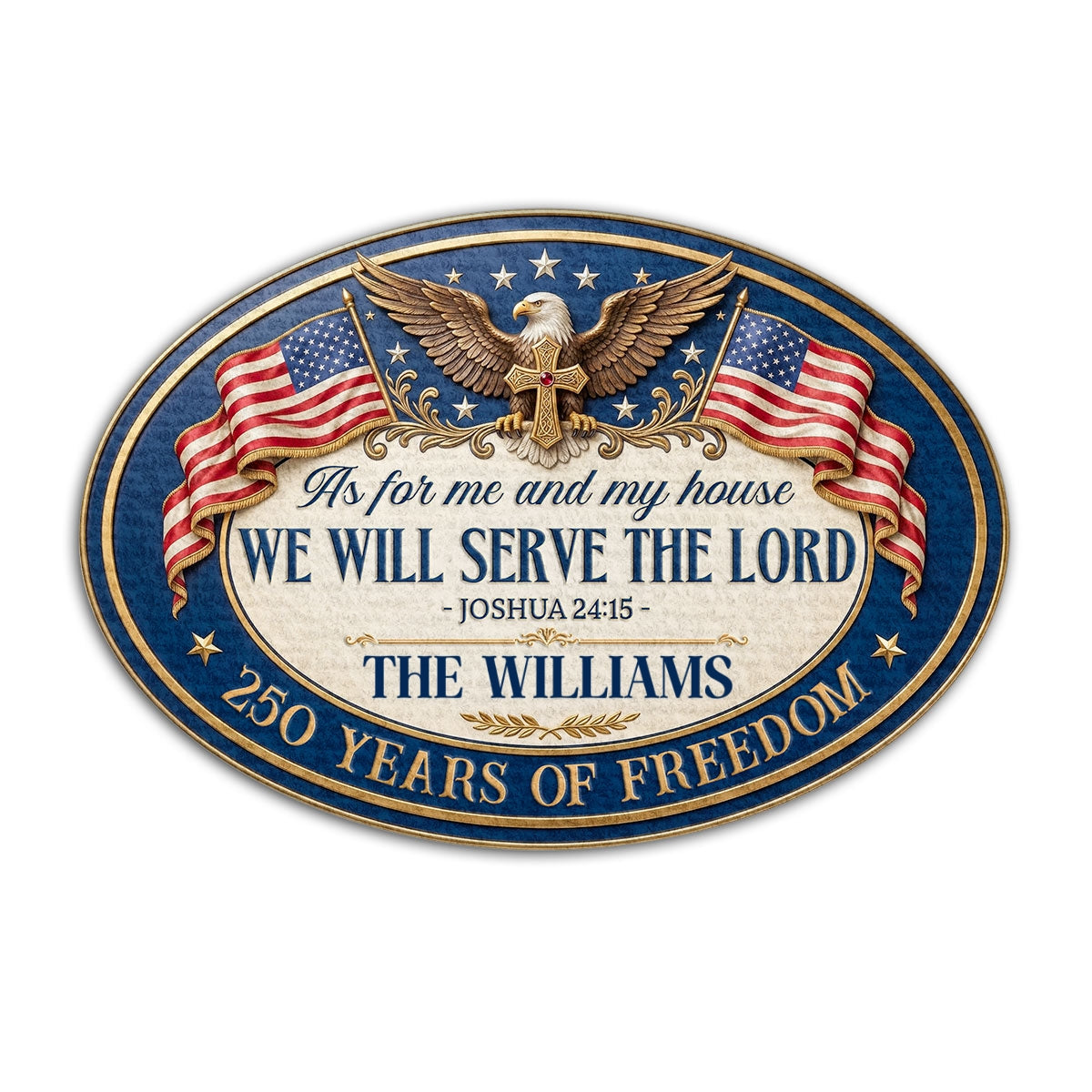 We Will Serve The Lord - Personalized Custom Shape Doormat