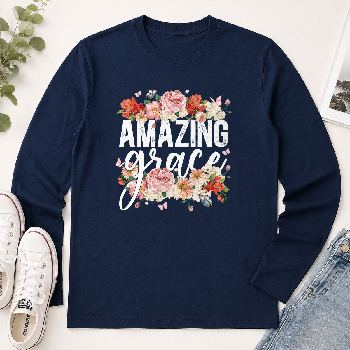 Amazing Grace - Gift For Women - 2D Unisex Long Sleeve
