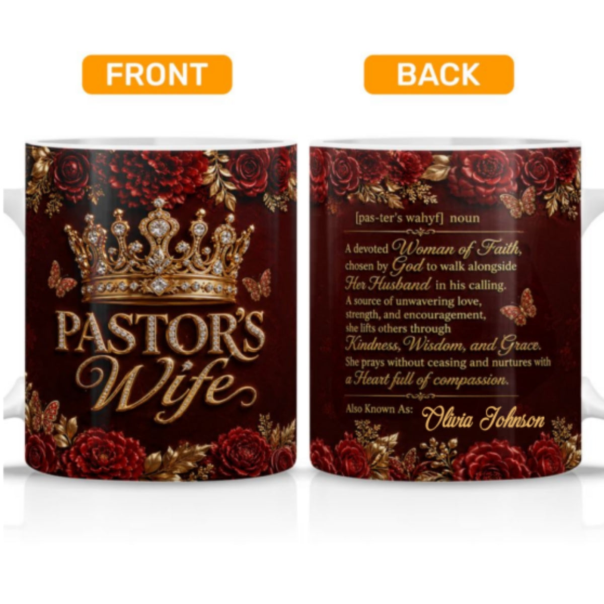 For Pastor’s Wife, Gift For Pastor's Wife | Personalized Ceramic Coffee Mug