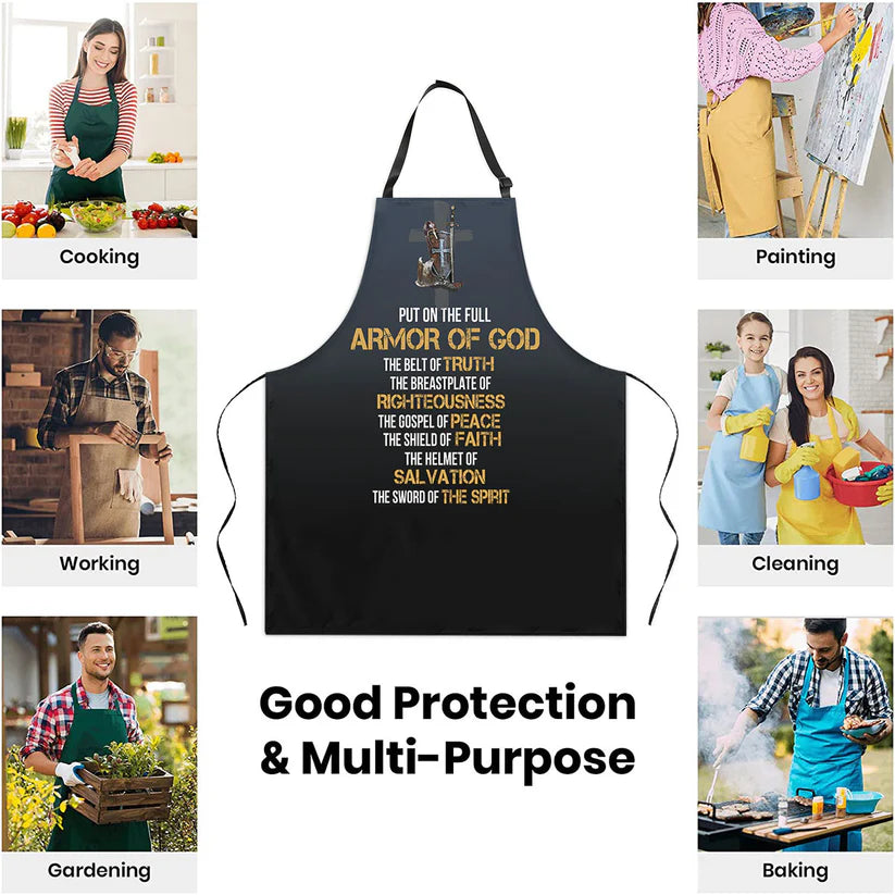 Put On The Full Armor Of God - Apron With Neck Strap