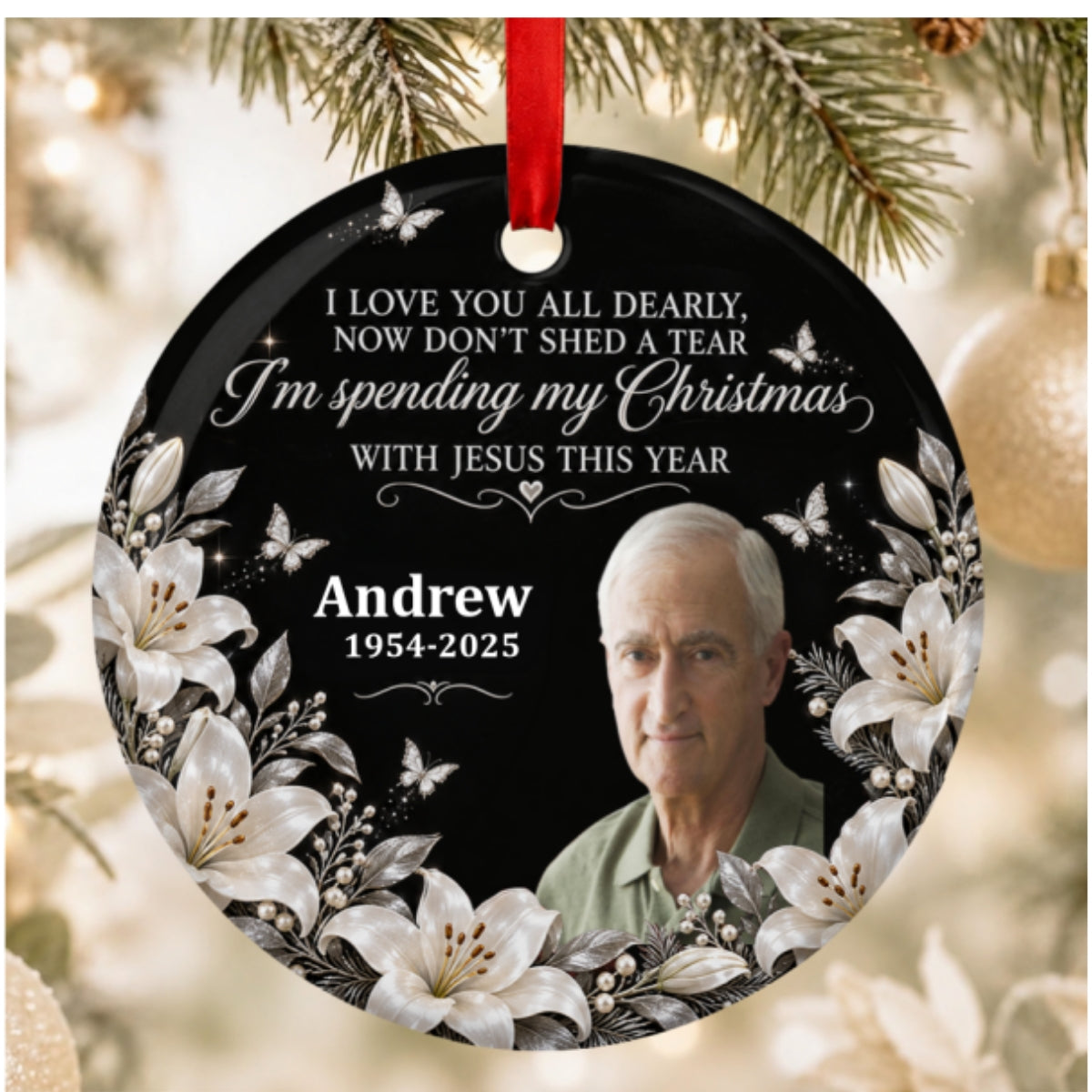 I Am Always With You, Gift For Family - Personalized Round Shaped Ceramic Ornament