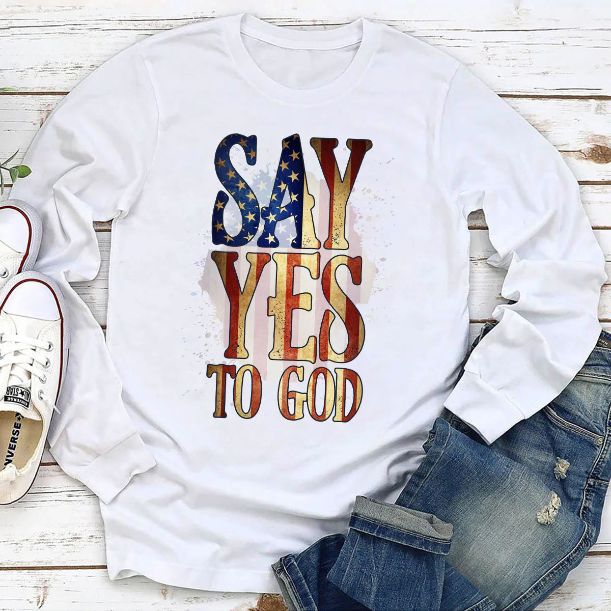 Say Yes To God | 2D Unisex Long Sleeve