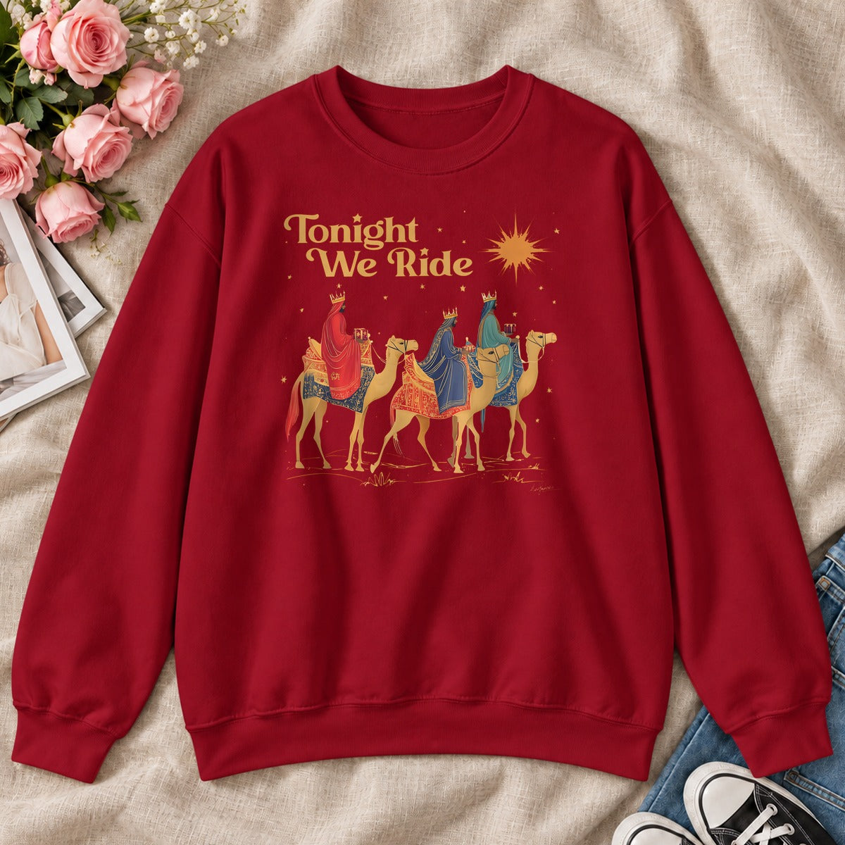Tonight We Ride, Gift For Christian Christmas Lovers - 2D Unisex Sweatshirt