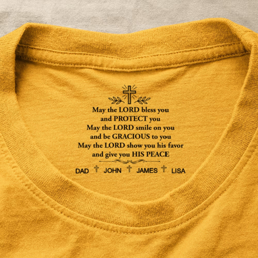 May The Lord Bless You , Gift For Christians | Personalized Shirt With Design Inner Neck
