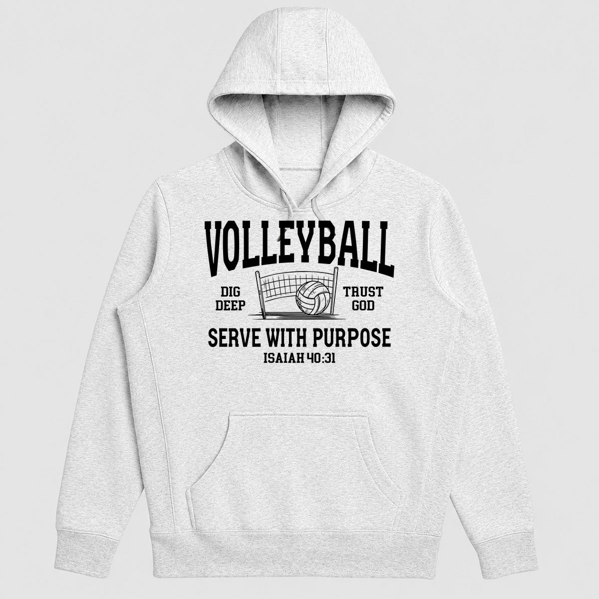 Volleyball Serve With Purpose Isaiah 40 31, Gift For Volleyball Daughter - 2D Unisex Hoodie