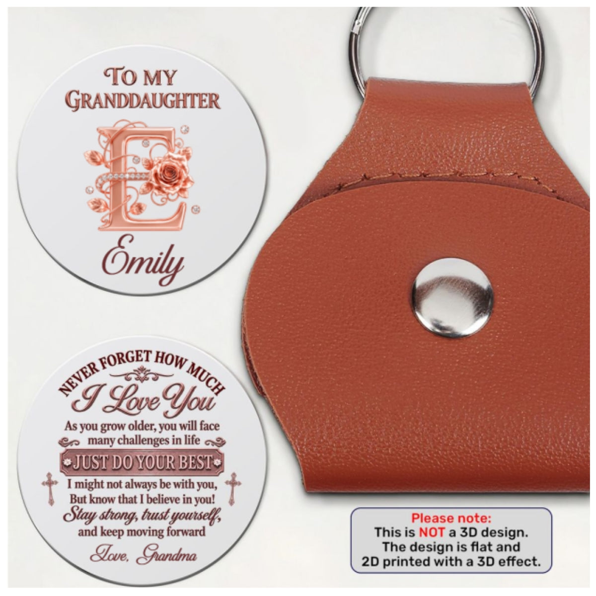 To My Granddaughter And Daughter, Gift For Granddaughter | Personalized Pocket Hug