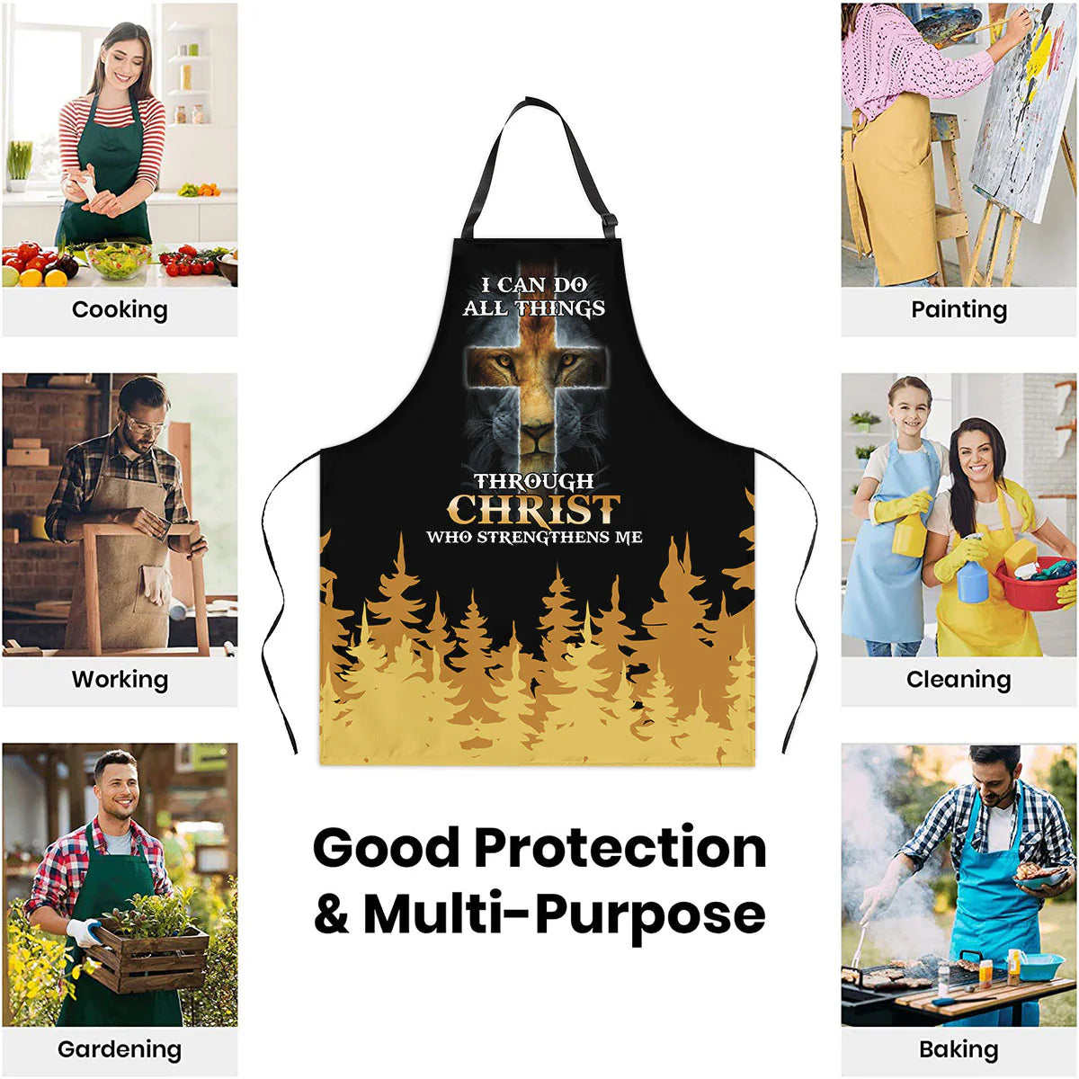 I Can Do All Things Through Christ - Apron With Neck Strap
