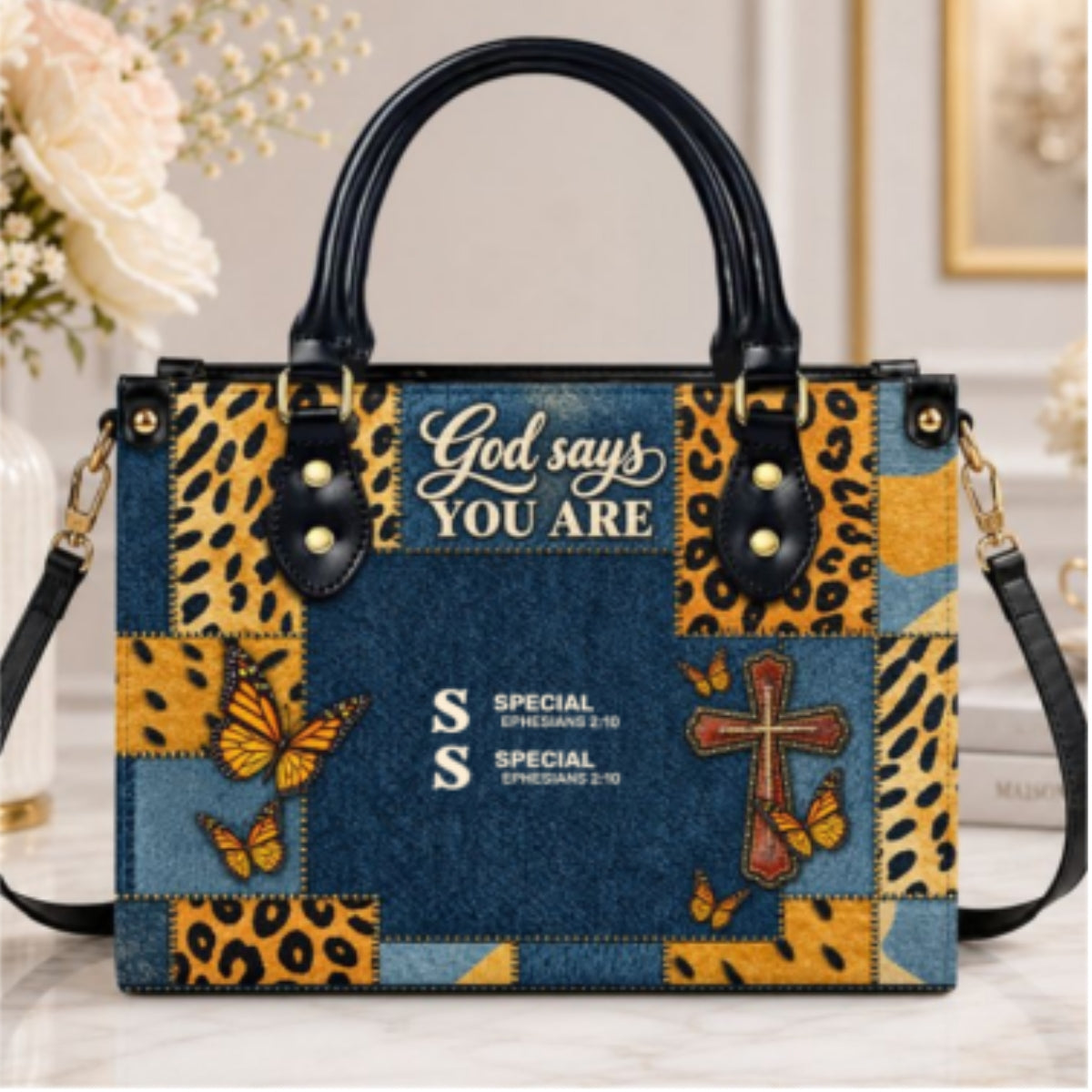 God Says You Are, Gift For Women | Personalized Leather Handbag