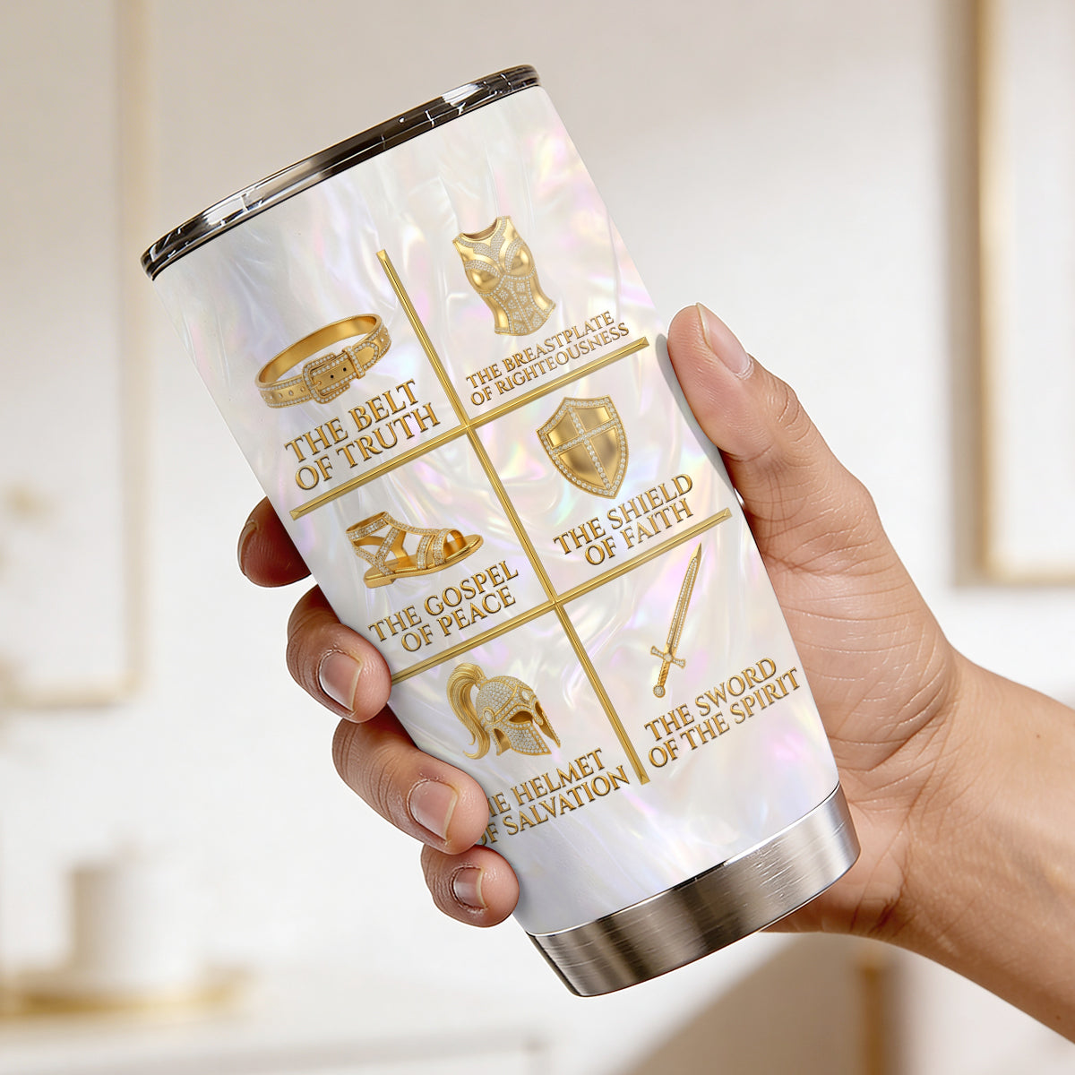 Put On The Full Armor Of God | Personalized Stainless Steel Tumbler