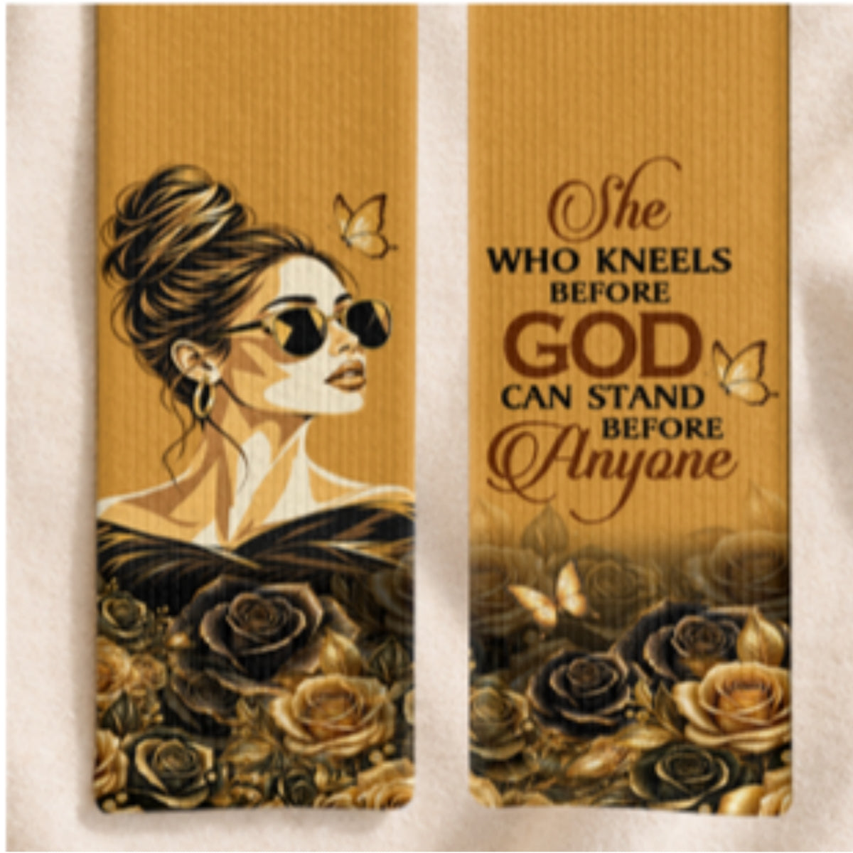 She Who Kneels Before God Can Stand Before Anyone, Gift For Women | Personalized Scarf