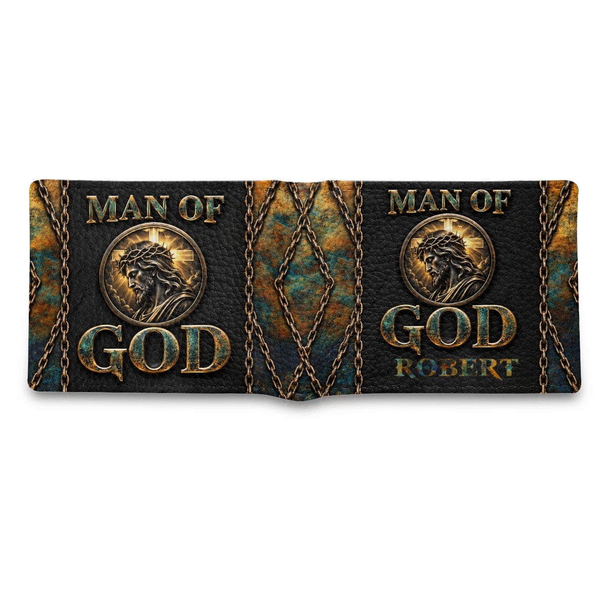 Man Of God, Gift For Men | Personalized Folded Wallet For Men