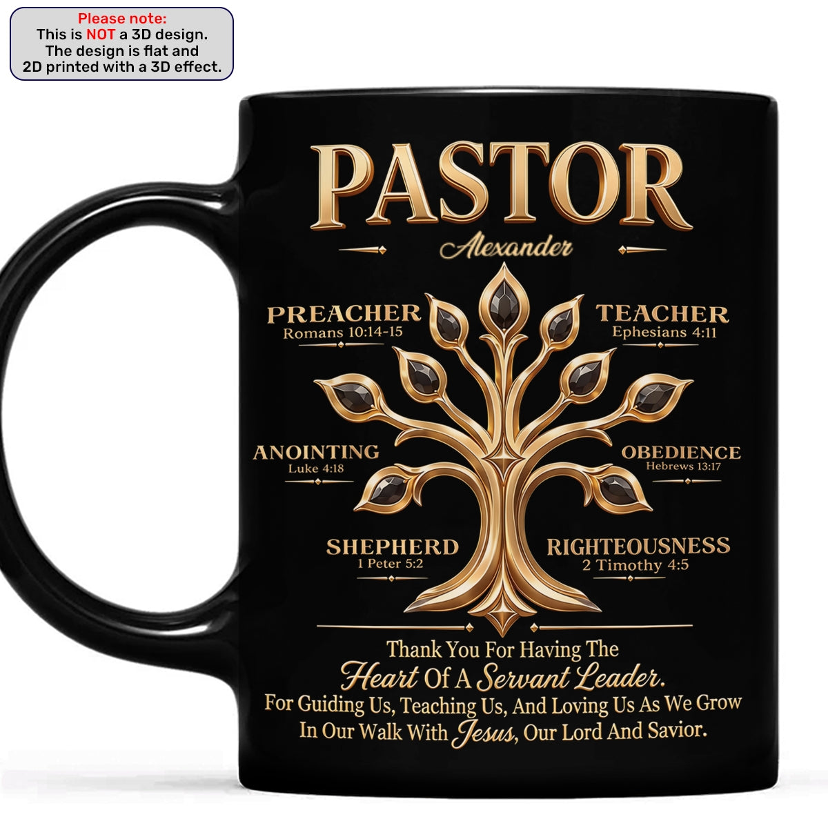 My Preacher, Teacher, & Shepherd, Gift For Pastor | Personalized Ceramic Coffee Mug