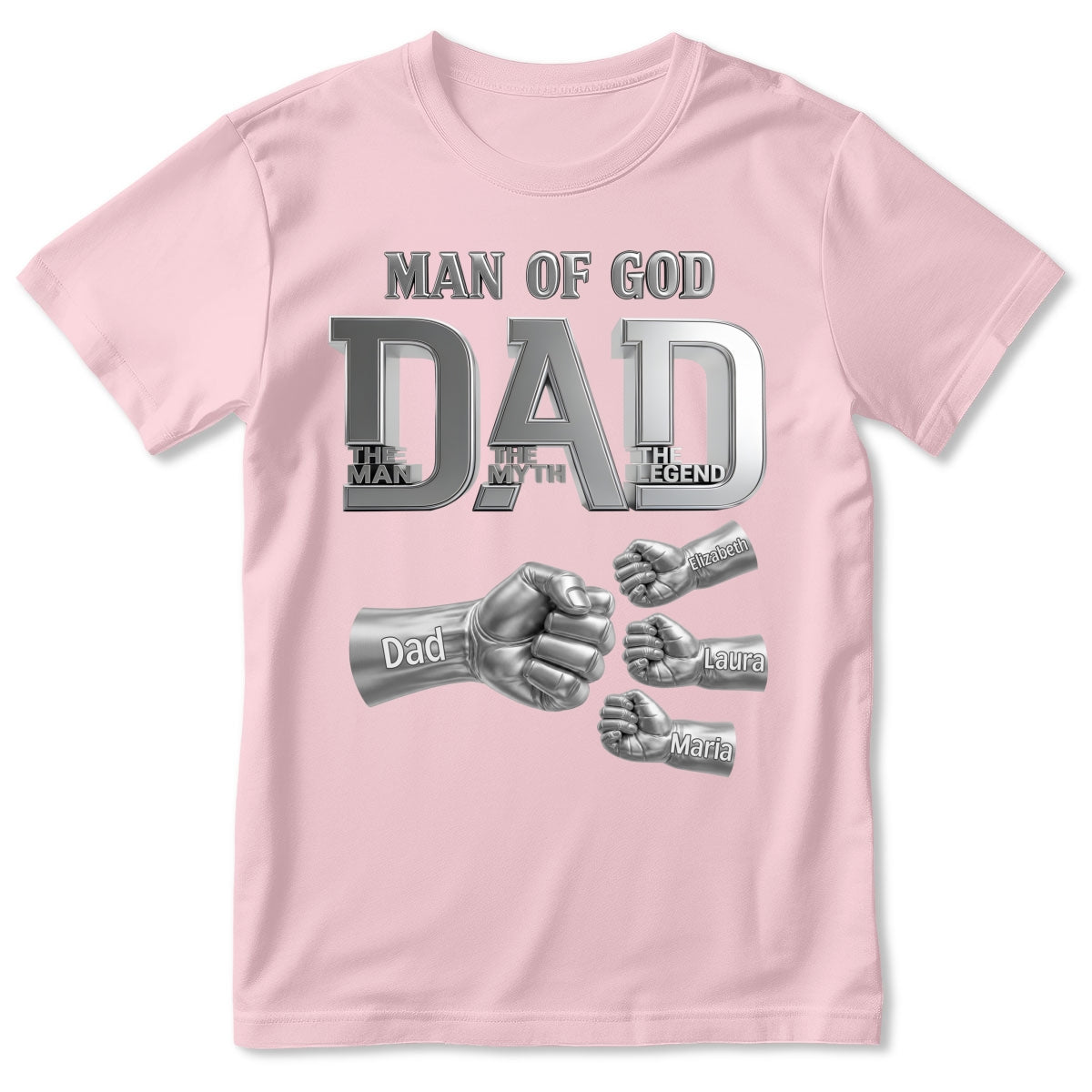 Dad The Man The Myth The Legend | Personalized 2D Unisex T-shirt