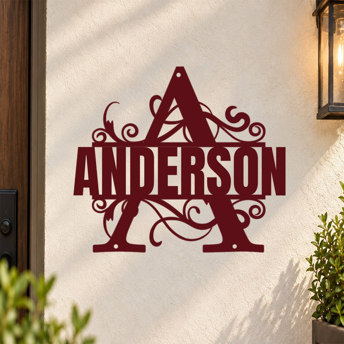 Monogram, Custom Name, Family Name, Gift For Family | Personalized Metal Sign