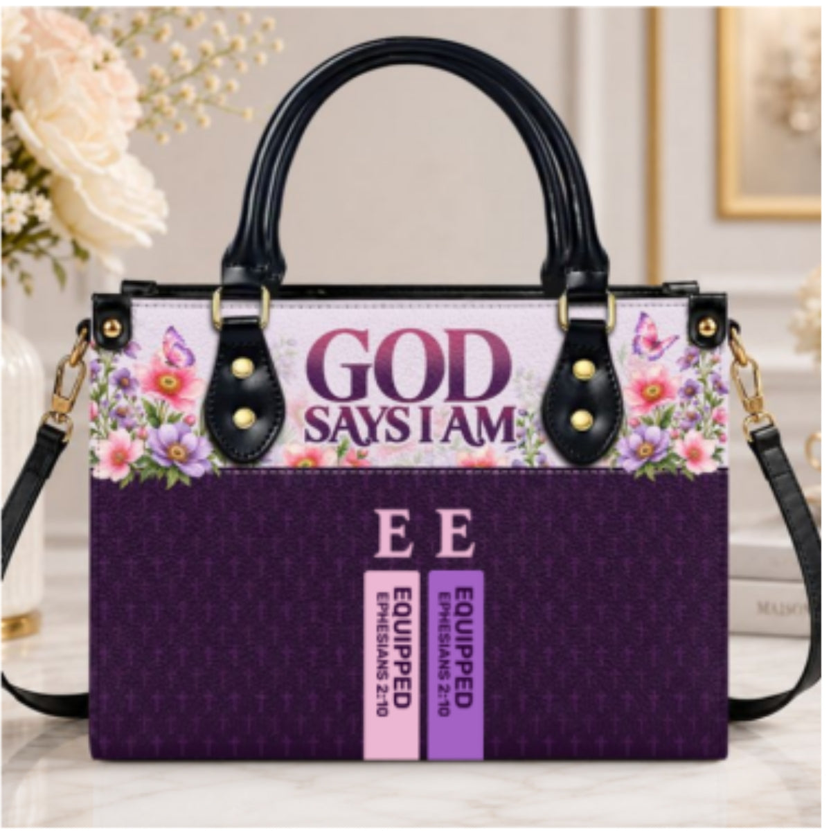 God Says I Am, Gift For Women | Personalized Leather Handbag