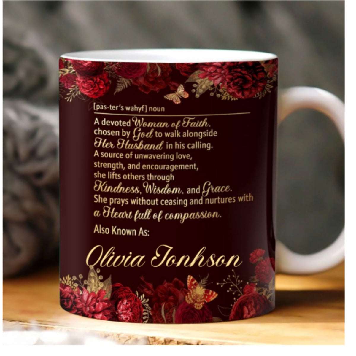 For Pastor’s Wife, Gift For Pastor's Wife | Personalized Ceramic Coffee Mug