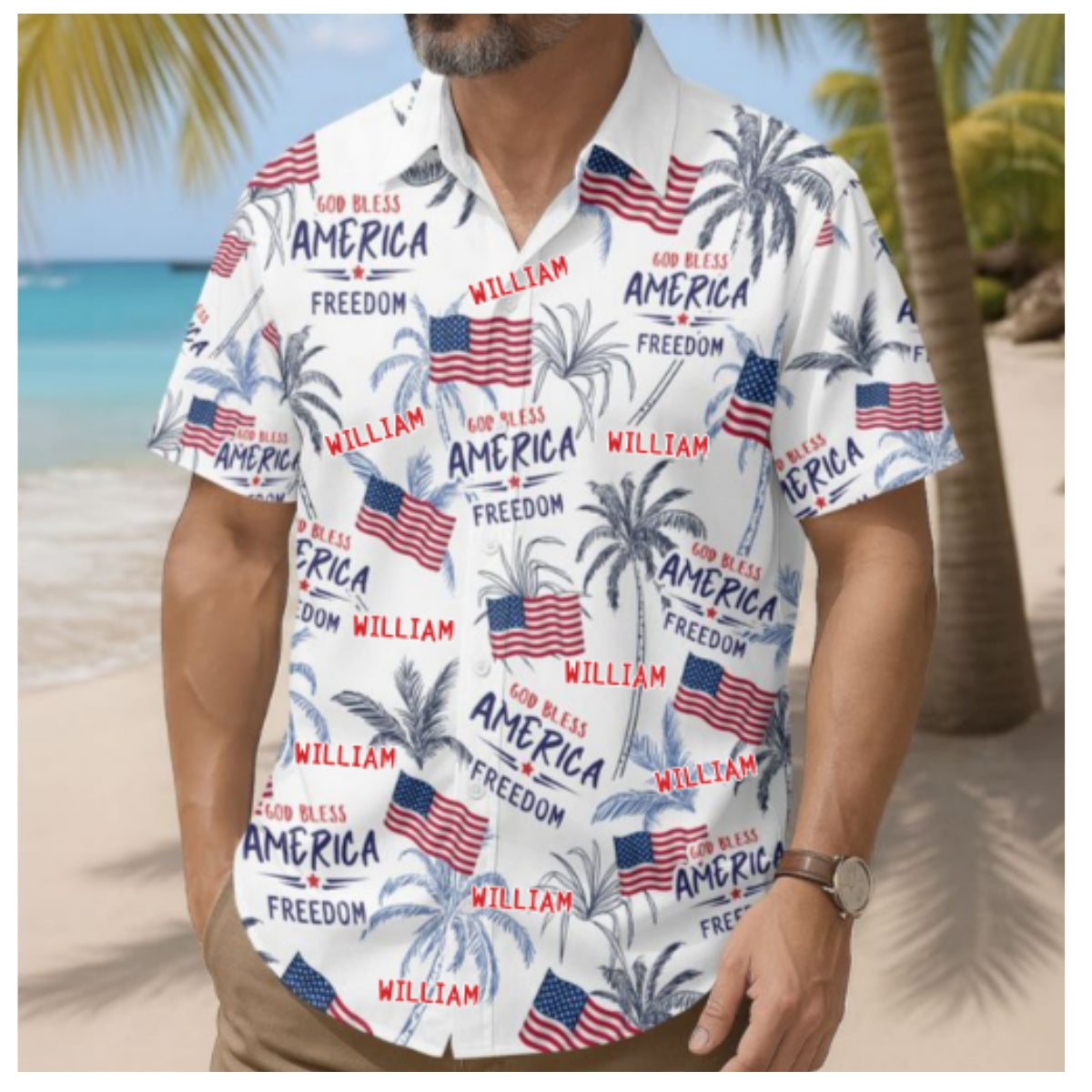 Freedom, Gift of Liberty | Personalized Hawaiian Shirt