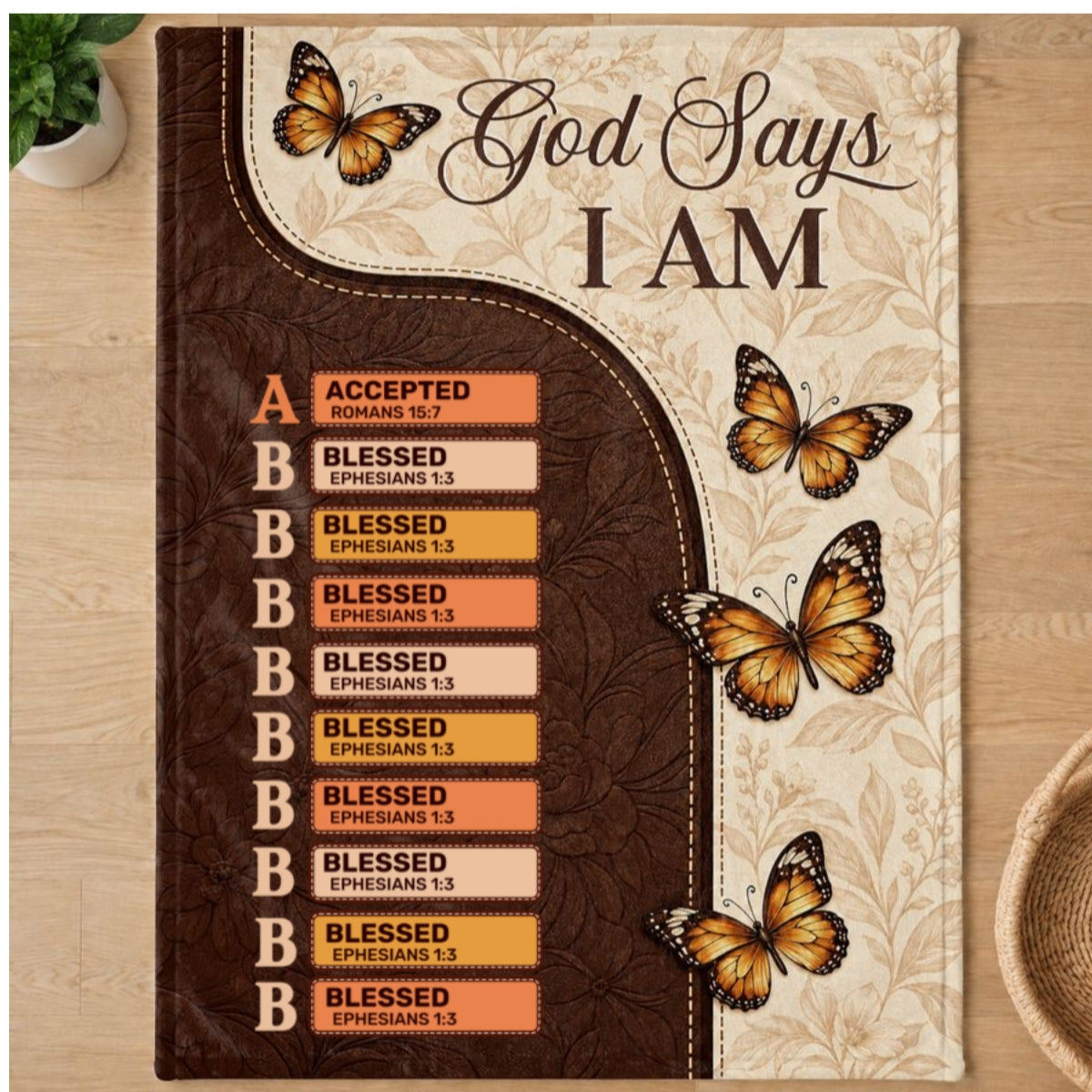 God Says, Gift For Loved One | Personalized Fleece Blanket