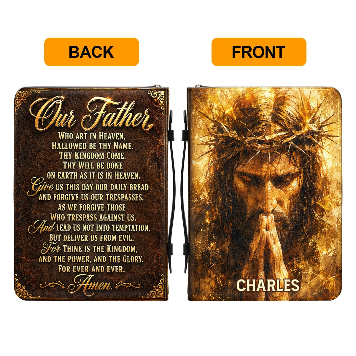 Our Father Who Art In Heaven, Gift For Men | Personalized Bible Cover