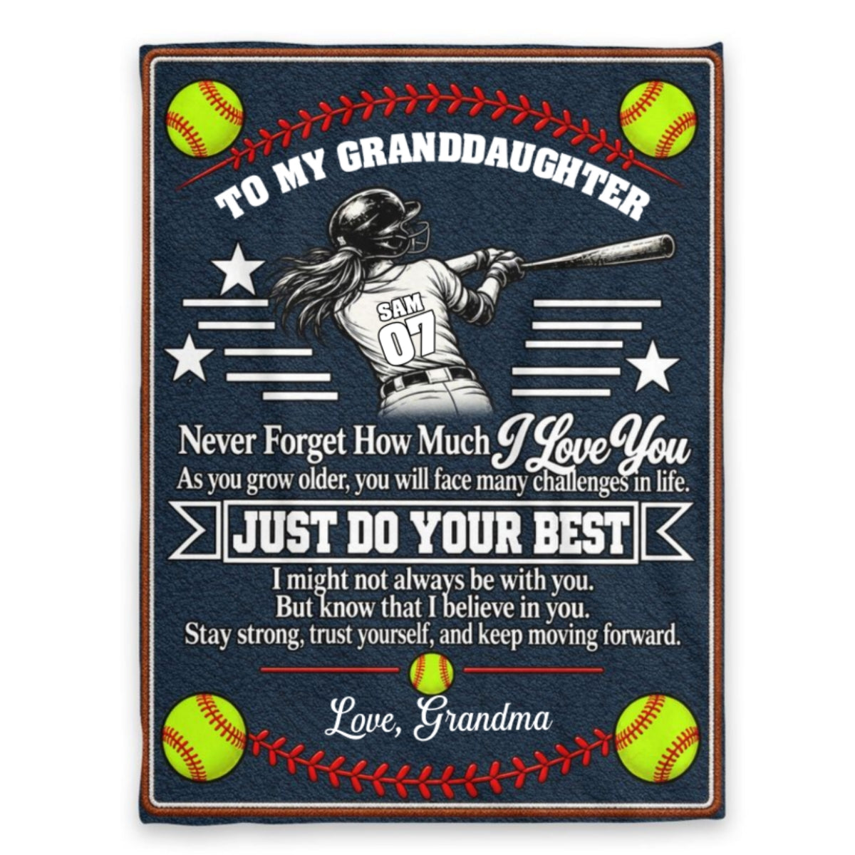To My Granddaughter, Gift For Granddaughter | Personalized Fleece Blanket