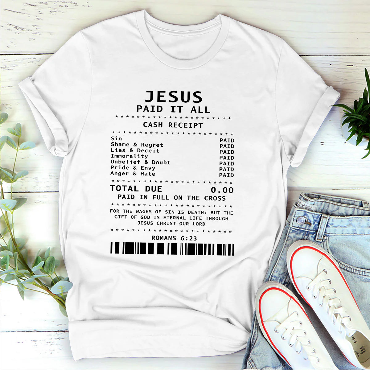 Paid In Full By Grace - 2D Unisex T-shirt