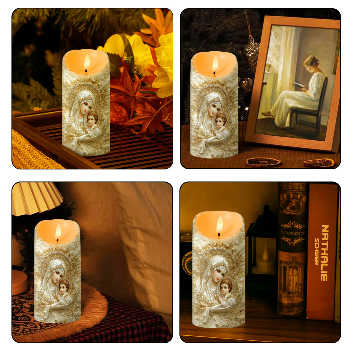 Holy Mother, Heavenly Shine - Flameless LED Candle