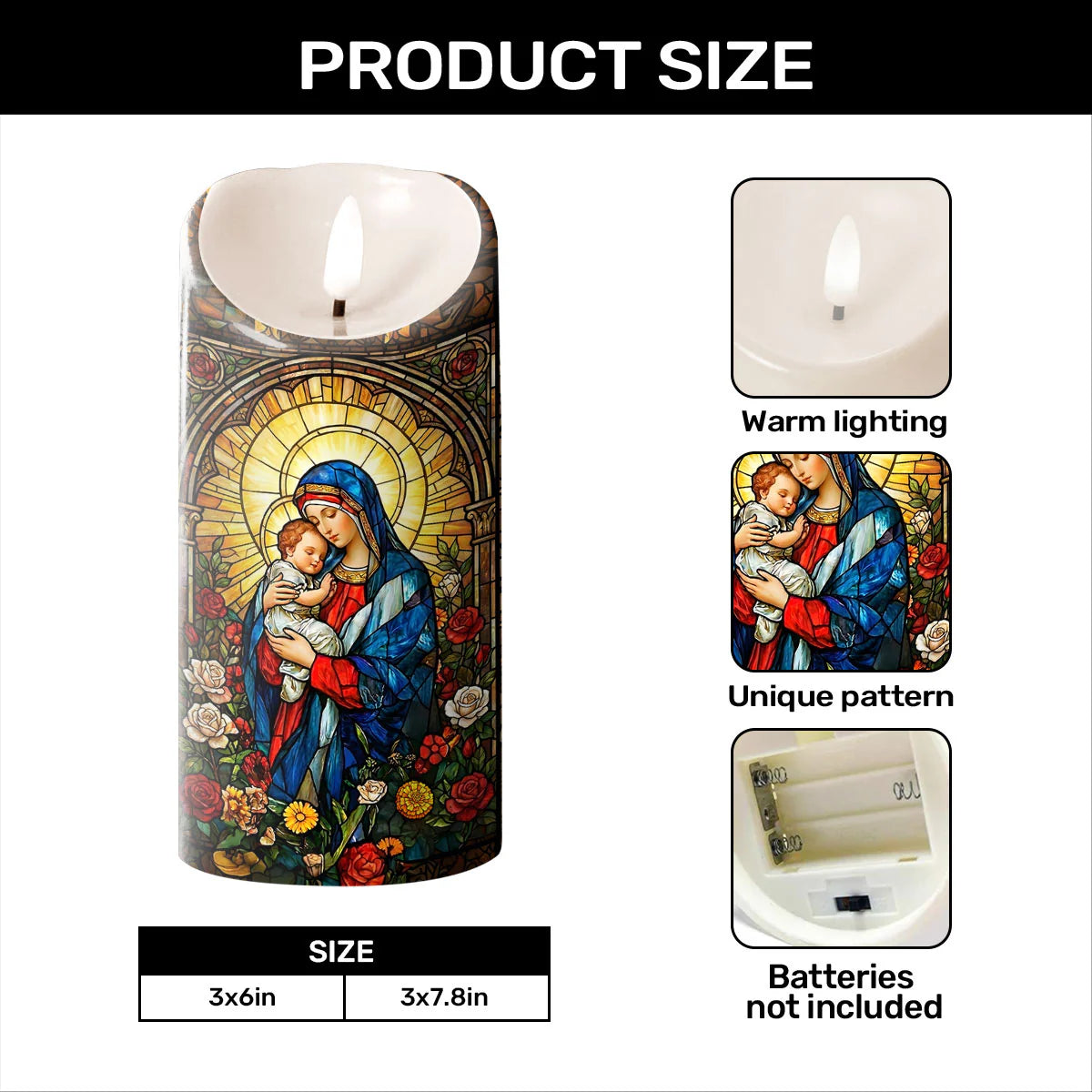 Blessed In One Halo - Flameless LED Candle