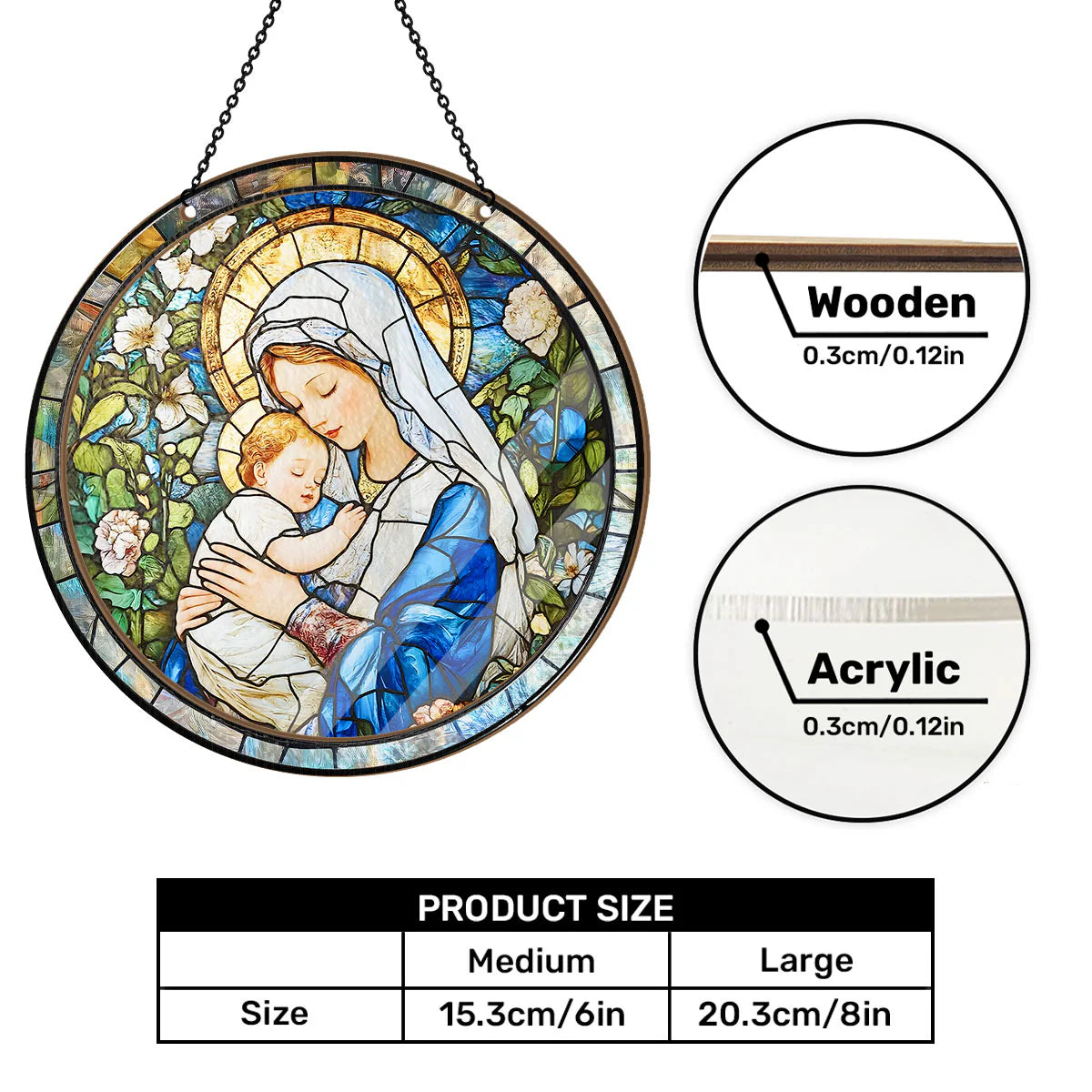 Virgin Mary - Window Hanging Suncatcher