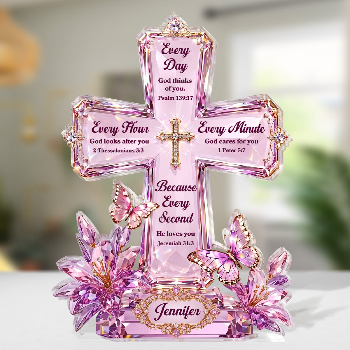 Every Second Of His Love, Memorial Gift For Loved One | Personalized Custom Shaped Acrylic Plaque