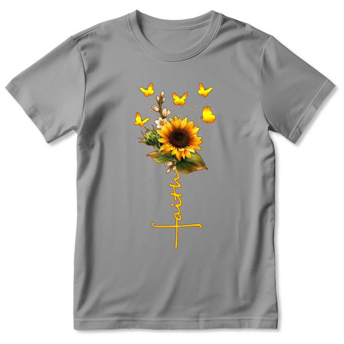 Faith Sunflower | Personalized 2D Unisex T-shirt