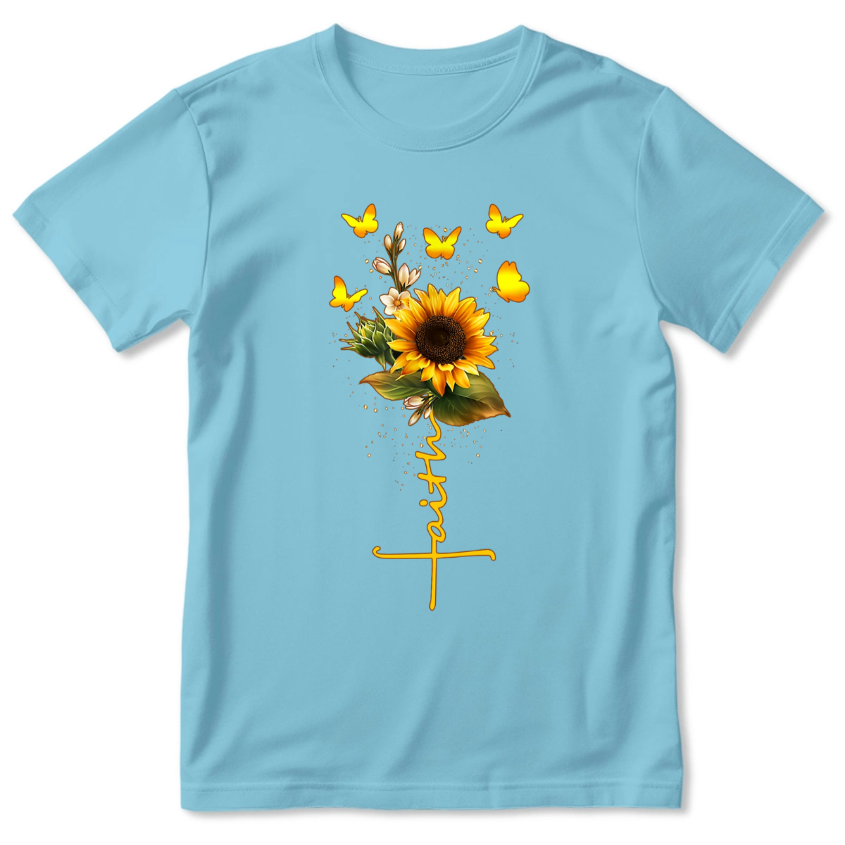 Faith Sunflower | Personalized 2D Unisex T-shirt