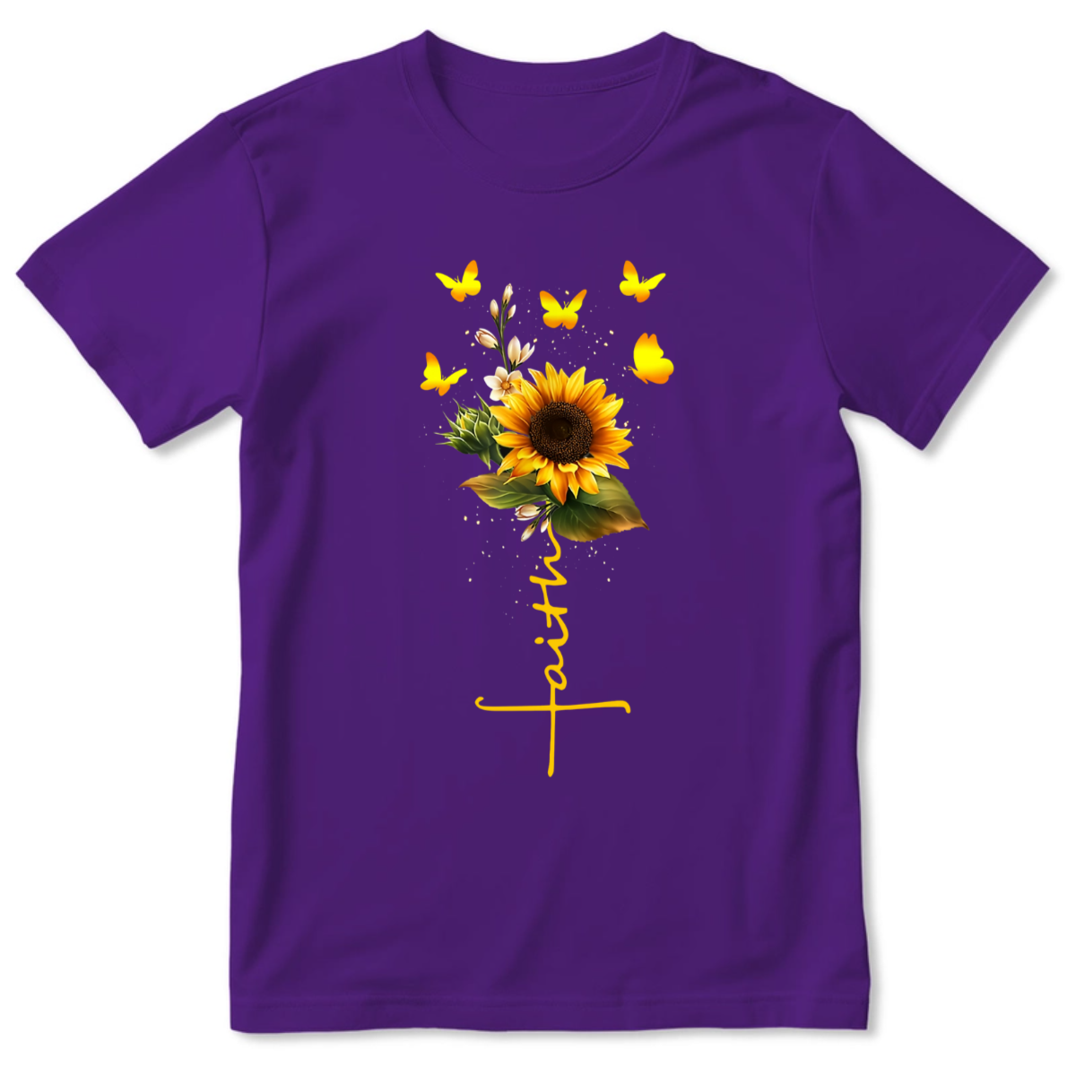 Faith Sunflower | Personalized 2D Unisex T-shirt